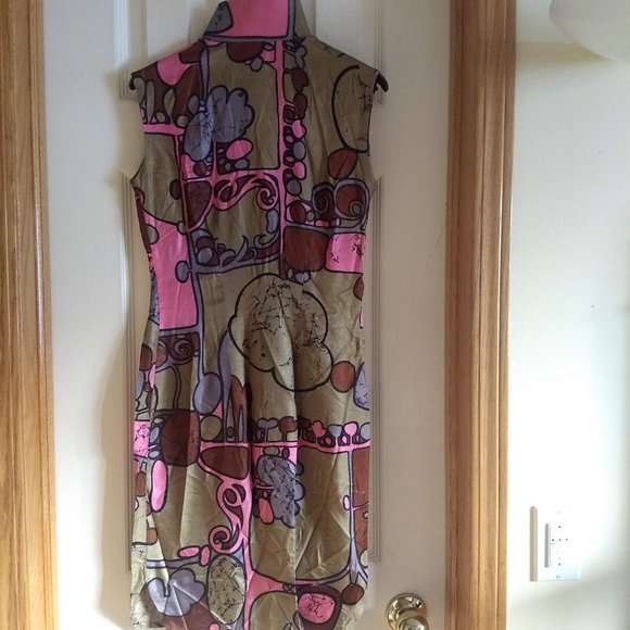 vintage 50s handmade sleeveless cheong sam shift dress EUC - Picture 2 of 11